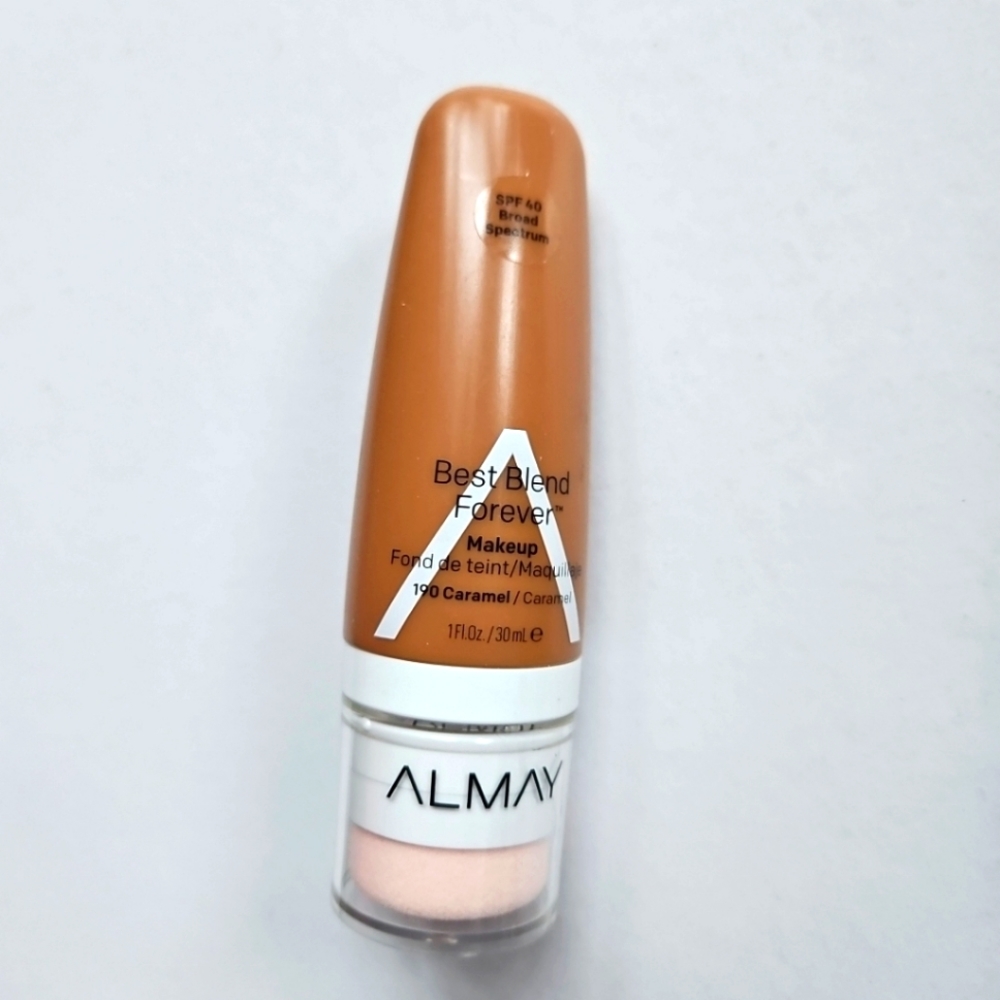 Almay Best Blend Forever Makeup Foundation SPF40 Hypoallergenic 190‎ Caramel 1oz